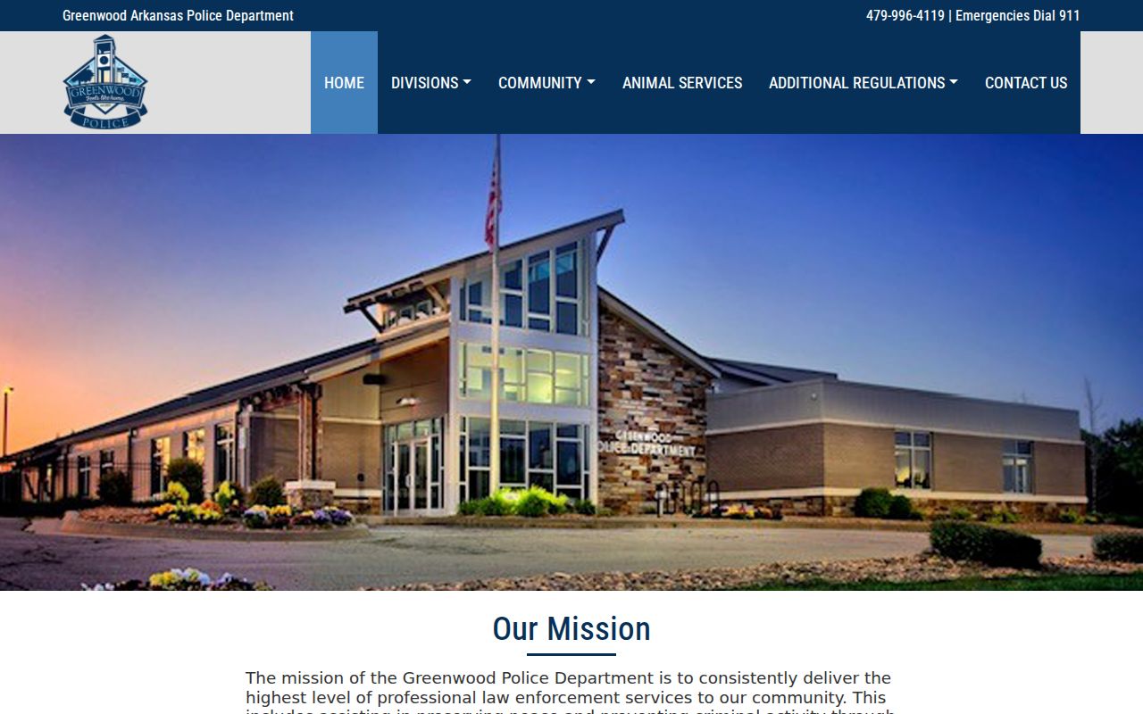 Greenwood criminal history and Greenwood Police Department records
